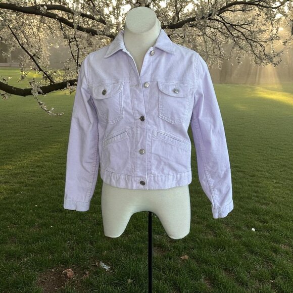 GAP for Good Lavender Purple Corduroy Trucker Jacket Size Small - Picture 1 of 12